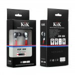 Wholesale KIK 999 Stereo Earphone Headset with Mic and Volume Control (999 Red)